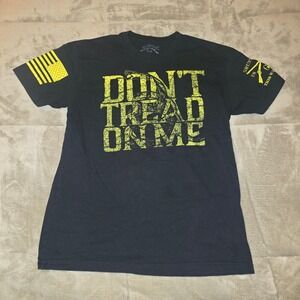 Grunt Style Men's Medium US 1776 100% Cotton Don't Tread on Me Black USA Flag